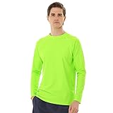 TIZAX Camiseta UV Protección Solar Hombre Manga Larga Traje de Baño UPF 50+ Rashguard Camisa Deportiva Secado Rápido Adultos Verde M