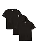 Fruit of the Loom Heavy Cotton Tee Shirt 3 Pack, Camiseta de Manga Corta Para Hombre, Negro (Schwarz), Medium