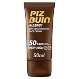 PIZ BUIN Crema Facial SPF 50 de Protección Alta (50 ml), protector solar facial hidratante con filtros UVA/UVB, crema solar con triple resistencia, para todo tipo de piel