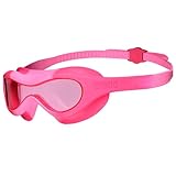 arena Spider Kids Mask Gafas de Buceo Antiempañamiento, Gafas de Natación con Lentes Grandes y Medianamente Oscuras para Cualquier Ambiente, Protección UV, Puente Nasal Autoajustable, Ajuste Ceñido