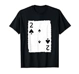 Dos de espadas Retro Vintage Blackjack Poker cartas Camiseta