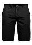 Solid Viseu Chino Pantalón Corto Bermuda Pantalones De Tela para Hombre De 100% algodón Regular-Fit, tamaño:L, Color:Black (9000)