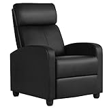 Yaheetech Sillón de Relax, sillón reclinable con función reclinable, de Piel sintética, Ajustable, para salón, Dormitorio, Cine en casa