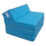 Natalia Spzoo Colchón Plegable Cama de Invitados colchón de Espuma 200x70 cm FM (Azul)