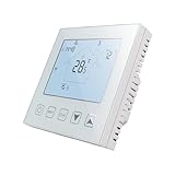 KETOTEK WiFi Termostato Calefaccion Suelo Radiante Electrico 16A con Sonda Compatible con Alexa, Inteligente Cronotermostato Termostato Ambiente Programable 220V Tuya/Smart Life App Control Blanco