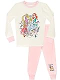 Disney Pijamas de Manga Corta para niñas Princesas Ajuste Ceñido Multicolor 18-24 Meses