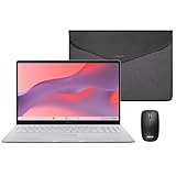 ASUS Chromebook CX1505CTA - Ordenador Portátil 15.6' Full HD (Intel N50, 4GB RAM, 128GB eMMC, ChromeOS) QWERTY Funda y ratón incluidos +3 Meses de Google AI Pro con Gemini Pro y 2TB de Almacenamiento