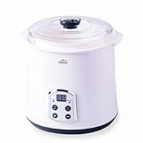 Lacor - 69243 - Yogurtera Maxi supersilenciosa, Ideal para hacer Kéfir, Yogur Griego y Queso Fresco, Con Temporizador 48 horas, Pantalla LED, Capacidad: 2L, Ø 20 x 23 cm, Blanco