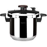 Magefesa Astra - Olla Express Rápida de 6 L, Acero Inoxidable 18/10, Ahorro Energético, Cierre Cómodo y Fácil, Cocina Sana, Apta para Inducción