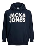 JACK & JONES Jjecorp Logo Sweat Hood , Capucha Hombre, Negro (Black Detail:Reg Fit), XXLarge