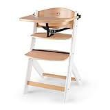 kk Kinderkraft Trona Bebé de Madera ENOCK, Evolutiva Silla Alta, Ergonómica, Regulable, Blanco