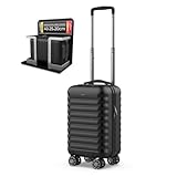 NUMADA- Maleta de Viaje Cabina 40x25x20cm (20L) Upfly Underseat 16 XXS con Ruedas Desmontables. Maleta Cabina ABS Ideal como Equipaje de Mano para Ryanair, Vueling o Easyjet | Negro
