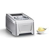 Cuisinart FreezeEase Pro – Heladera con compresor, 4 ajustes, 14 funciones, lista en 40 min, 1,5L, 2 palas, sin precongelación, mezcla, frío 90 min