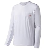 Bassdash Camiseta de Manga Larga para Hombre UPF 50+ Performance Protección Solar UV Pesca Senderismo Camisetas Deportivas