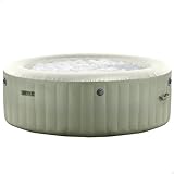 Intex SPA Hinchable Circular Verde Oliva 6 Personas, Ø216x71, Calentador 2.200W, 140 Salidas Aire, Caja Control, Depuradora Filtro S2, Instalación clorador salino, Accesorios incluidos (55099)