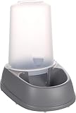 Flamingo Dispensador de Comida y Agua Raja - Gris - Automático y Práctico - Capacidad 2.5 L - Ideal para Chihuahua, Teckel, Beagle, Bulldog Francés, Maine Coon y Siamés