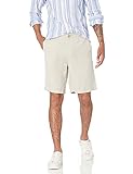 Amazon Essentials Pantalón de Lino de 22,86 cm con Corte Clásico y Parte Delantera Plana Hombre, Beige Claro, L
