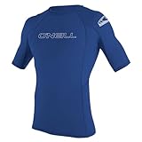 O 'Neill Wetsuits Basic Skins S/S Crew - Camiseta de poliester para hombre con proteccin UV Azul azul Talla:large