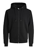 Jack & Jones Jjebasic Sweat Zip Hood Noos Sudadera con capucha de deporte, Negro, M Hombre