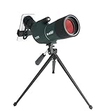 Svbony SV28Plus Telescopios Terrestres con Trípode, 15-45x50mm con Adaptador para Teléfono, FMC BAK4 A5 Rojo Vino, IP65 Impermeable Antiniebla de Largo Alcance para Tiro al Blanco, Observación de Aves