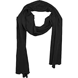 Build Your Brand Jersey Scarf, Bufanda adulto unisex, Black, One Size