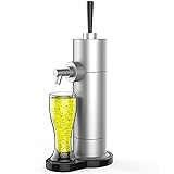 RGWYGCG Dispensador de Cerveza: Convierte Cualquier Lata o Botella en un Barril Estilo Nitro, para Bares de Cerveza, reuniones Familiares, etc,Silver