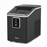 H.Koenig Máquina de hielo KUB12, 12 kg de cubitos de hielo en 24 horas, Compacto, Silencioso 1 L, Cubitos listos en 6-8 minutos, Paleta incluida