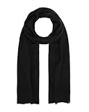 DANISH ENDURANCE Bufanda de Lana Merino, Suave y Caliente, para Hombres y Mujeres, Negro, One Size