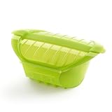 Lékué Estuche de Vapor hondo, silicona platino Verde, 3-4 personas (1000 ml)