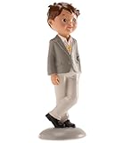 dekora - Figura Decorativa para Primera Comunión Niño - Elaborada en Resina - Adorno para Tartas - 15 Centímetros de Alto - Diseño Original y Detallado - Apto para Contacto Alimentario