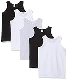 Fruit of the Loom 5-Pack Athletic Mens Camiseta sin Mangas, Multicolor (White/Black/Heather Grey 30/36/94), XX-Large (Pack de 5) para Hombre