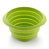 Lékué Colador de silicona plegable/colapsable, Verde, 23 cm