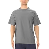 MASOCIO Camiseta Proteccion Solar Hombre Manga Corta UPF 50＋ Anti UV Solares Camiseta Surf Natacion Playa Baño Agua Secado Rápido Gris M