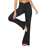 Neteson Pantalones Campana Mujer Cintura Alta Mallas Deportivas Push Up Pantalones de Yoga Pants Casual Mujer Elasticos Pantalones Acampanados Flared Leggins Deportivos Danza Fitness