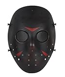 Máscara de Jason de Haoyk CS Games, máscara de Malla, Metal y Cobre con protección Completa de la Cara, para Halloween, Fiestas de Disfraces