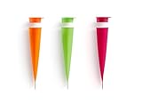 Lékué Ice Pop - Pack moldes de helado de tubo,silicona platino 4 x 4,8 x 20,2 cm, multicolor
