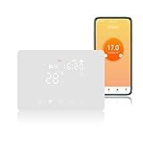 KETOTEK Termostato Caldera WiFi 220V 5A Compatible con Alexa, Intelligente Cronotermostato Calefaccion WiFi Programmabile de Pared con Controllo Smart Life/Tuya App, Contacto Seco, Blanco