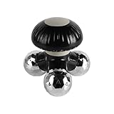 Sarini Mini masajeador eléctrico de Mano con vibración para Tejidos Profundos, masajeador Corporal portátil para Espalda, Cuello, Hombros y Manos, Funciona con USB o 3 Pilas AAA (Negro)