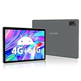 YUMKEM Tableta 10 Pulgadas, Android 11 Tablet PC con Diseño Antideslizante, IPS 1280P HD, 4GB RAM 64GB ROM Expansión 1TB, Octa-Core, 8MP+5MP, 6000mAh, WiFi/BT, Type-C/Aux, Perfecta como Regalo, Gris