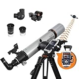 Celestron 22460 StarSense Explorer DX 102AZ Telescopio Refractor Compatible con Aplicaciones para teléfonos Inteligentes, Compatible con iOS/Android, Gris