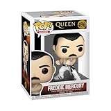 Funko Pop! Rocks: Queen - Freddie Mercury - White Singlet - Figura de Vinilo Coleccionable - Idea de Regalo - Mercancía Oficial - Juguetes para niños y Adultos - Figura Modelo para coleccionistas