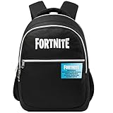 Fortnite Mochilas Infantil Bolsa Mochila Escolar Niño y Adolescente Mochila para Viaje Deporte con Cintas Ajustables Regalos para Gamers (Negro)