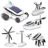 JAMARA 400185 Solar Kit 6 en 1 Regalos a Partir de 10 años para niños, Robot de Juguete, Juguetes de tecnología Solar, 6 Modelos posibles, conducción, natación, Giro, Electricidad de energía Solar