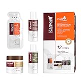 Karseell Kit Keratina para Alisar el Cabello, Tratamiento Alisado en Casa Durante 12 Semanas para Todo Tipo de Cabellos