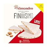 El Almendro, Torta de Turrón Finííísimo, Turrón con Miel y Almendras Seleccionadas, Sin Gluten, Aromas, Colorantes ni Aceite de Palma, Ideal para Cesta Navidad, Made in Spain, 170 Gramos