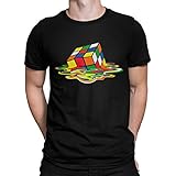 Camisetas La Colmena 1508 - Magic Cube (S, Negro)