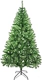 Solagua Árbol de Navidad Artificial Abeto de Hoja Espumillón 150-240cm Arboles C/Soporte Metálico (Verde Brillo, 180cm 470Tips)