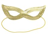 KIRALOVE Máscara - Color Dorado - Veneciano - Halloween - Carnaval - Lentejuelas - Idea de Regalo Original