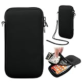 Zhenghebuy Funda Neopreno para Teléfono,Estuche de Neopreno para Smartphone,Funda de Celular Universal,Protectora con Cremallera y Correa 18 x 10 cm