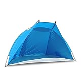 outdoorer Tienda de Playa Helios, Azul, protección UV de 80, Ultraligero, tamaño Plegado Muy Compacto